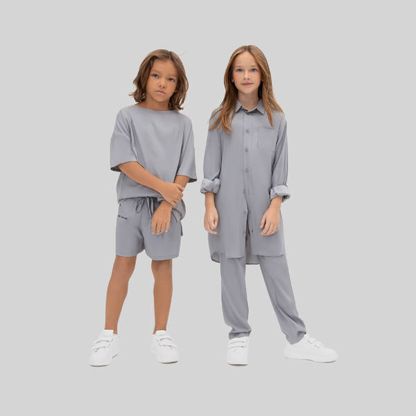 Grey set Silk Touch Kids Oversize