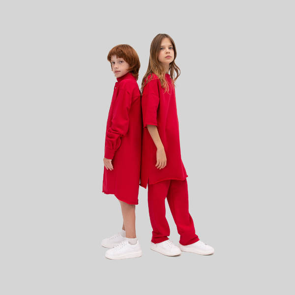 Red set Cozy Touch Teens Oversize