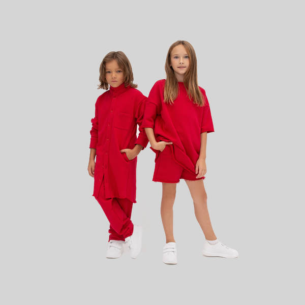 Red set Cozy Touch Kids Oversize